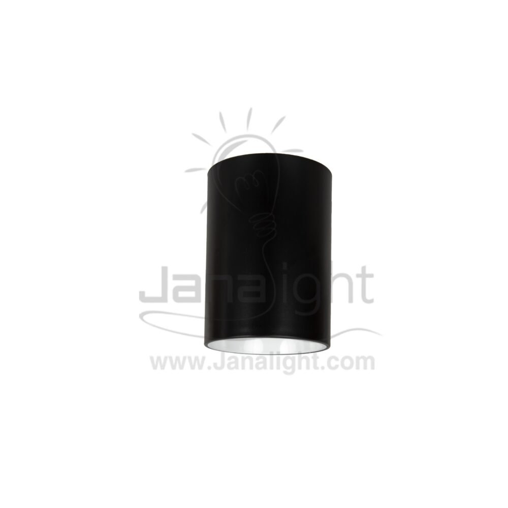 سلندر فارغ مدور اسود قلب ابيض بلاستيك Empty Round Cylinder Light Black with White Core Plastic